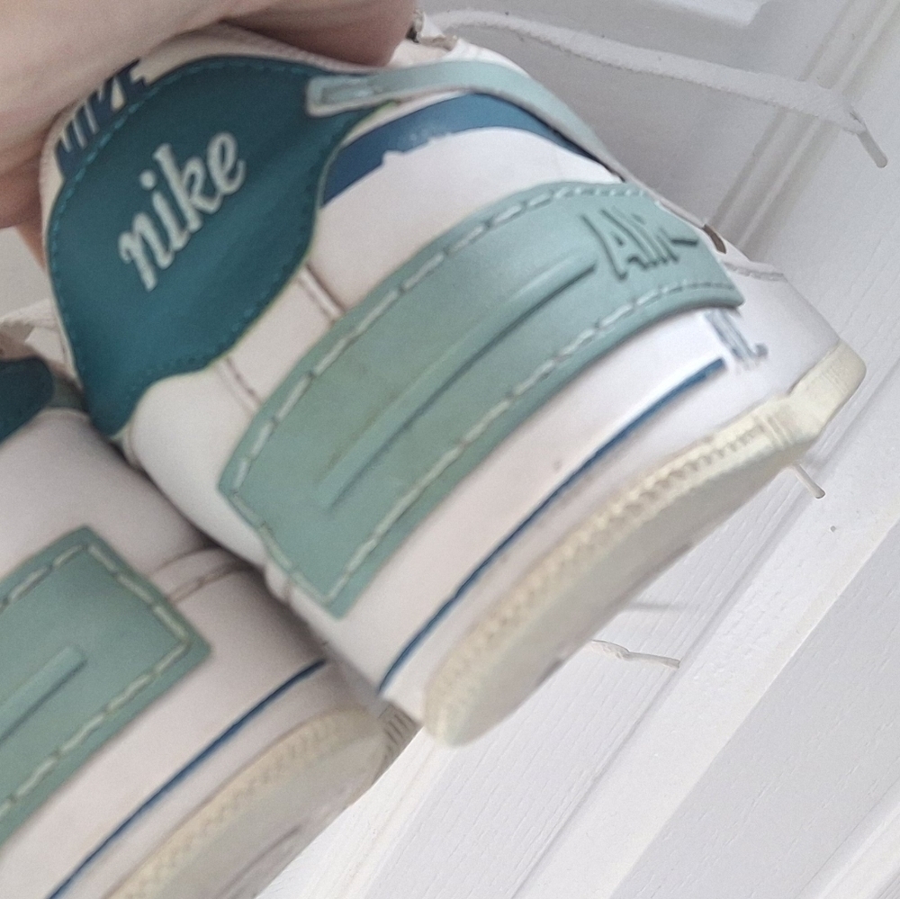 Nike Air Force 1 Shadow ‘White Industrial Blue Teal’ DZ1847-101  Size 6 Kids - Picture 8 of 8